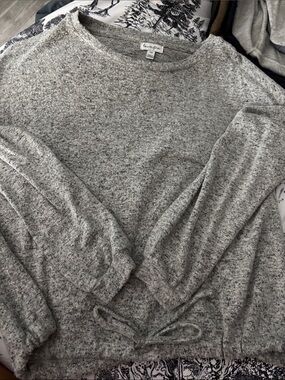 Cozy Heather Gray Crewneck Sweater by Lush
